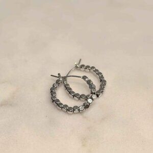 Elegant Beaded Hoop Earrings